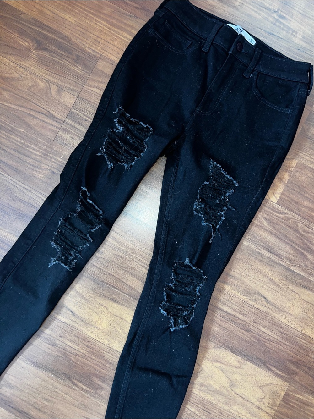 Hollister Black Distressed Women's Jeans